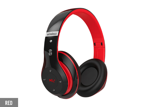 Over Ear Bluetooth Headphone - Available in Five Colours & Option for Two-Pack