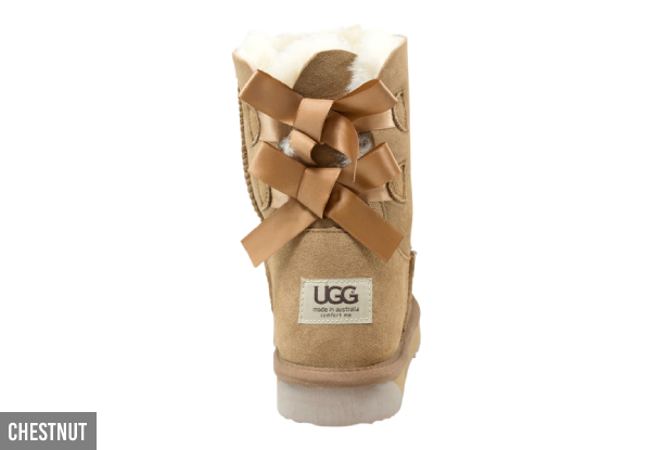 Australian-Made Memory Foam UGG Boots Double Ribbon - Three Colours & Six Sizes Available
