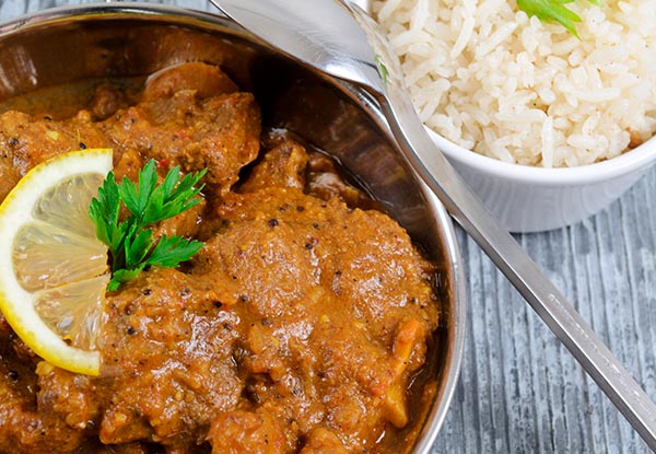 Curry, Rice & a Glass of House Wine for One Person