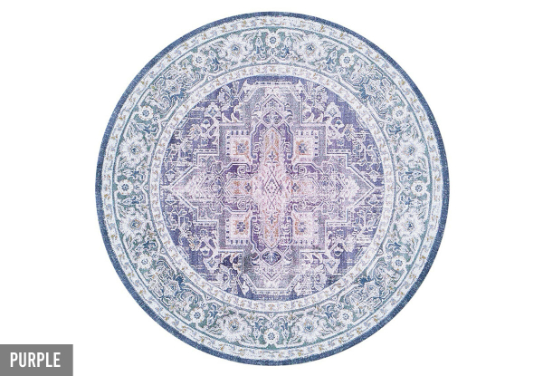 Vintage Circle Area Rug - Available in Four Styles & Three Sizes