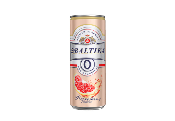 24 Cans of 0% Non-Alcoholic Grapefruit Baltika Beer Beer 330ml
