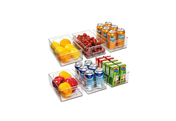 Six-Pack Plastic Organising Storage Containers