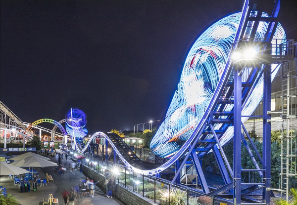 'Grab a Mate Night' Double Superpass for Rainbow's End incl. Unlimited Entry to all Rides incl. The Latest Spectra XD Dark Ride - Option to add Arcade Credit or Sideshows Credit - R14