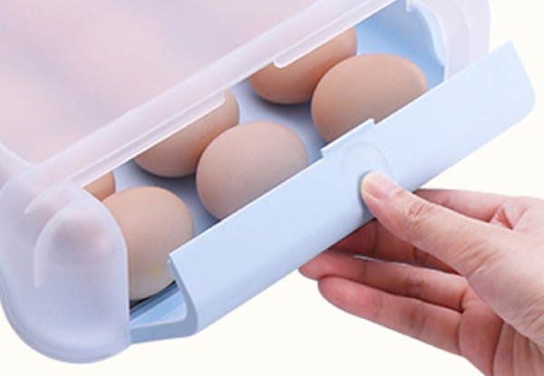 Automatic Scrolling Egg Storage Box Dispenser - Two Colours Available