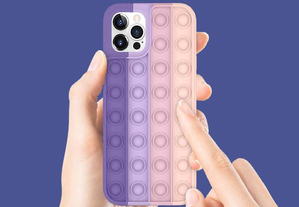Push Pop Bubble Fidget Toy Phone Protective Case Compatible With iPhone 12 Series & iPhone 11 Series - Four Colours & Seven Sizes