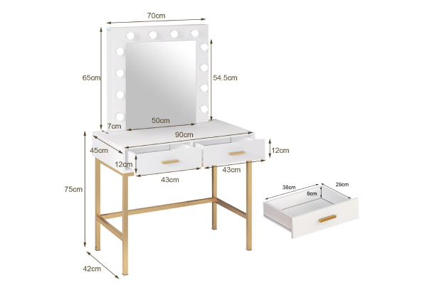 Large LED Dressing Table