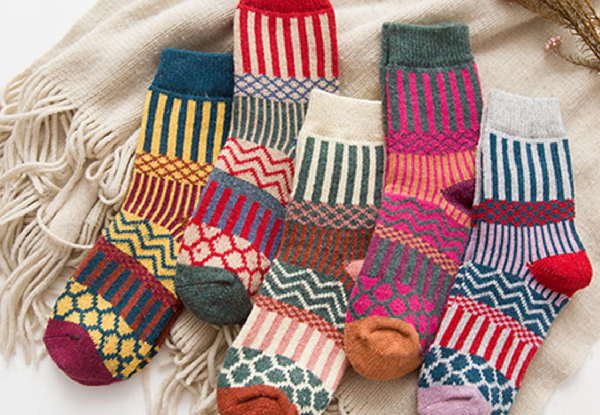 Five-Pairs of Women's Cosy Socks - Option for Ten-Pairs