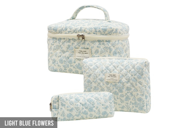 Three-Piece Women's Handheld Cosmetic Bag - Five Styles Available