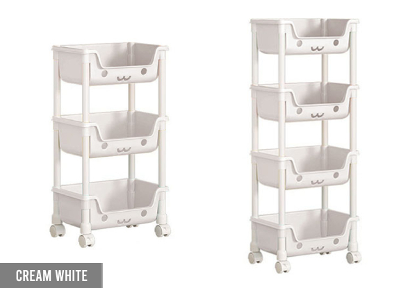 Storage Trolley Rack Organiser - Available in Two Colours & Two Sizes