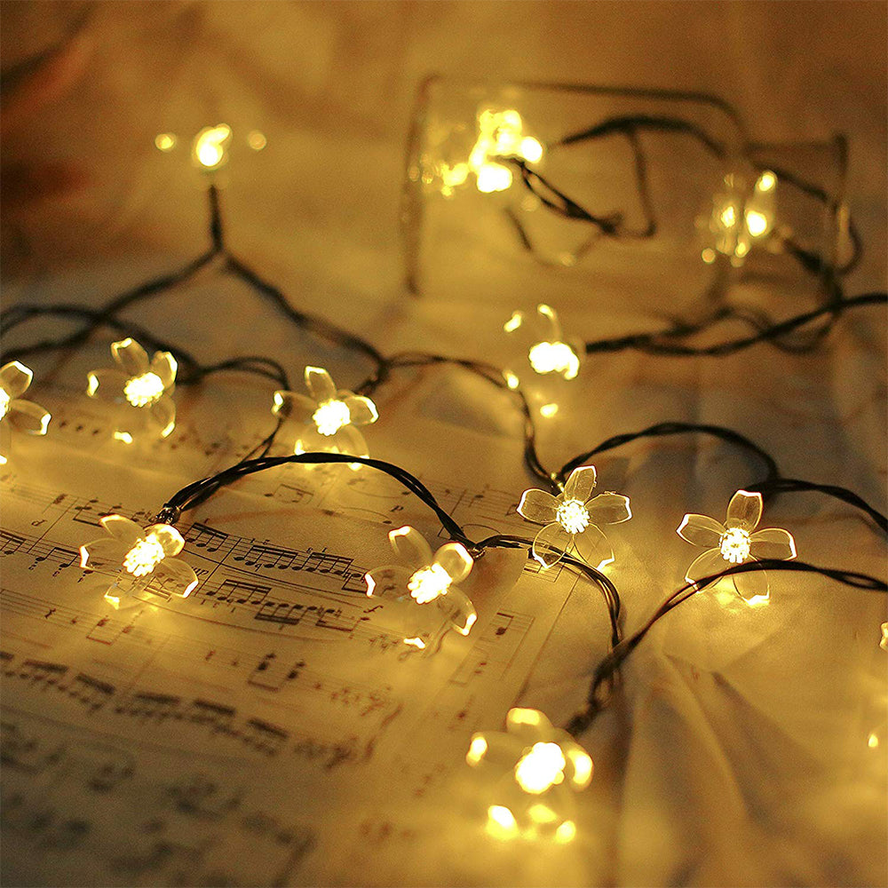Solar Cherry Blossom Fairy String Light - Available in Three Colours & Three Sizes
