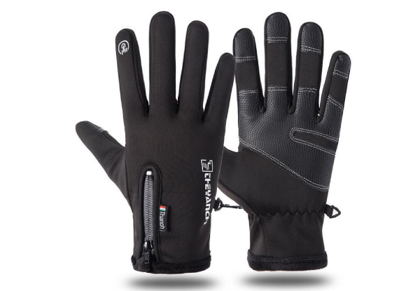 Windproof Touch Screen Gloves - Two Colours & Four Sizes Available