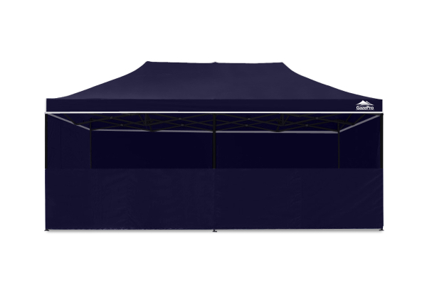 3x6m Gazebo with Sides & Half Wall - Three Colours Available