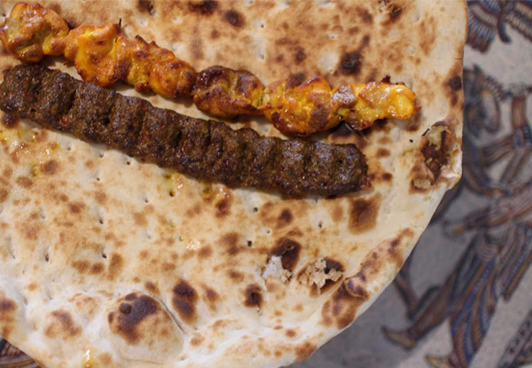 Two Kebab Skewers & Naan Bread Per Person for Two People - Option for Two Kebab Skewers & Naan Bread Per Person for Four People