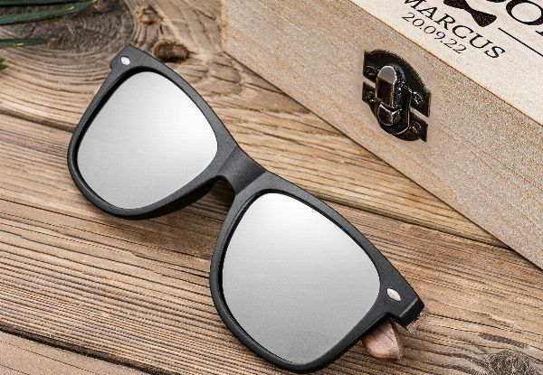 Custom Engraved Wooden Sunglasses with Box