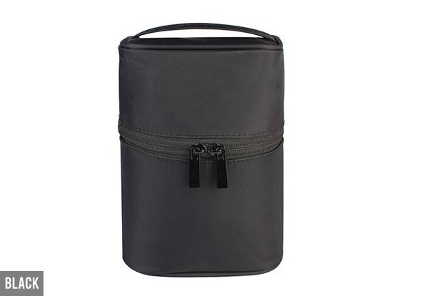 Barrel Shaped Travel Makeup Organiser - Five Colours Available with Free Delivery