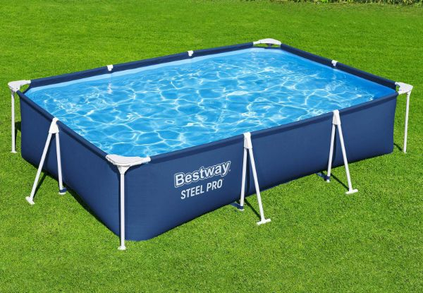 Bestway Steel Pro Frame 300x201x66cm Rectangular Above Ground Swimming Pool