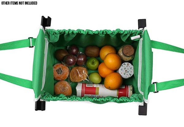 Supermarket Trolley Clip-On Large Reusable Bag - Option for Two with Free Delivery