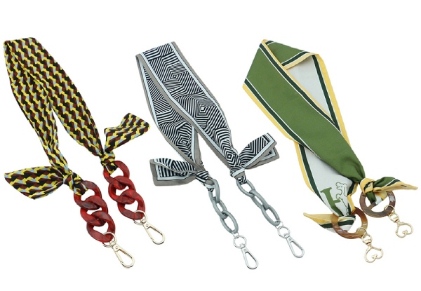 Three-Pack Silk Hanging Lanyard Scarf - Two Style Packs Available