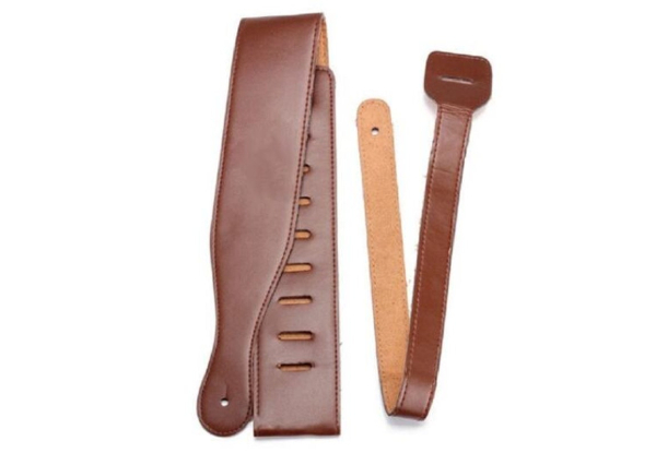 Breathable Leather Brown Guitar Strap