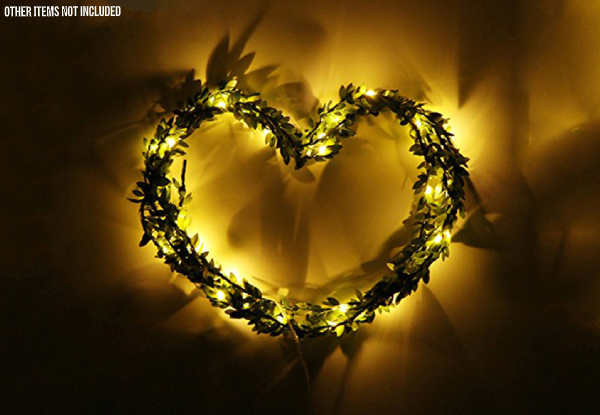 30-LED Battery-Operated Leaf String Light - Options for up to Three Sets with Free Delivery