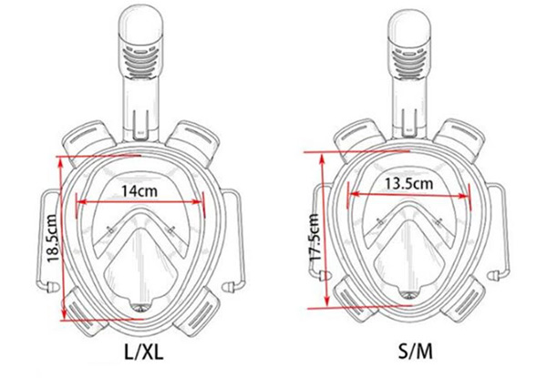 Full-Face Snorkelling Mask - Three Colours & Two Sizes Available with Option to incl. Underwater Camera & Free Delivery