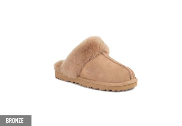 Ugg Premium Australia Sheepskin Unisex Suede Scuffete Slippers - Available in Five Colours & 10 Sizes