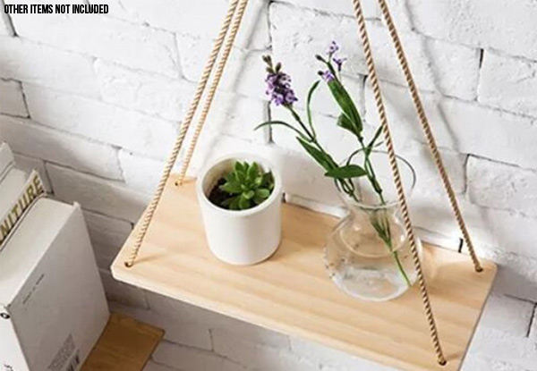 Hanging Rope Wall Shelf - Option for Two with Free Delivery