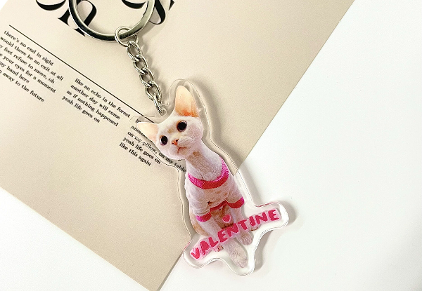 Custom Pet Photo Acrylic Keychain