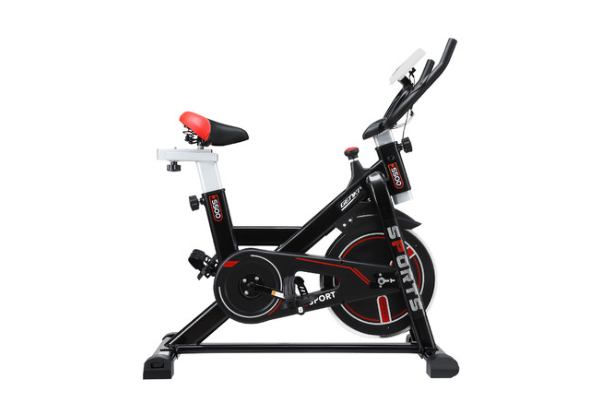 Genki Stationary Spin Bicycle with LCD Monitor