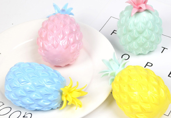 Two-Pack of Soft Pineapple Stress Balls - Option for Four-Pack