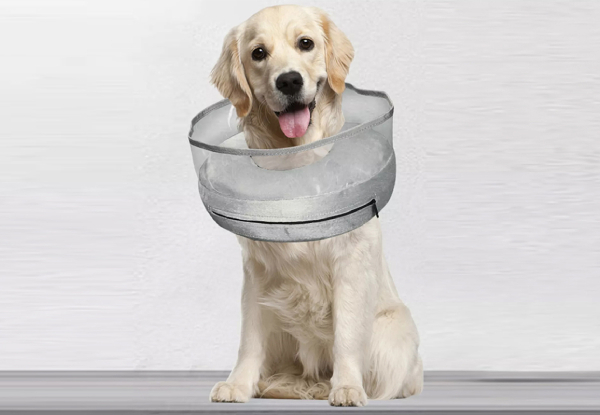 Inflatable Soft Pet Healing Cone Collar - Available in Three Sizes