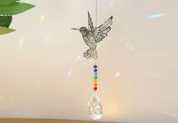 Five-Piece Crystal Hanging Suncatcher with Prisms Set - Option for Two Sets