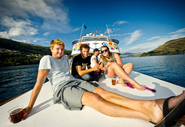 $35 for an Evening Party Cruise on Lake Wakatipu incl. a Burger & Beer for Two People (value up to $98)