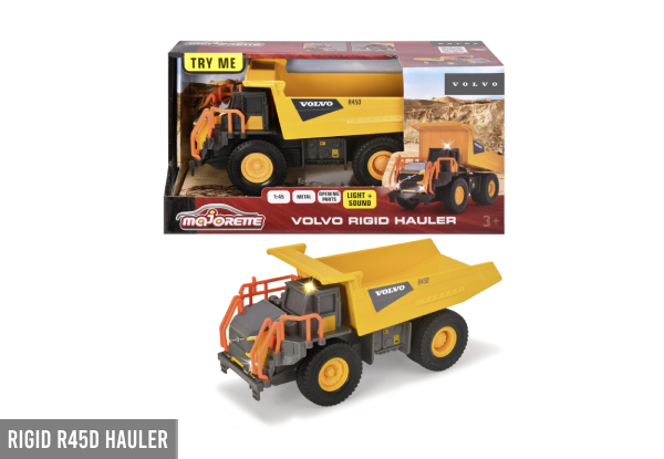 Majorette Volvo Construction Vehicle Toy Range - Three Options Available - Elsewhere Pricing $54.99