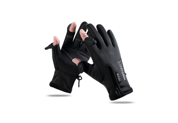 Two-Finger Flip Touchscreen Winter Gloves - Available in Two Colours & Four Sizes