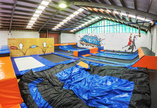 $15 for a Two-Hour Indoor Tramp Park Entry for Two People (value up to $30)