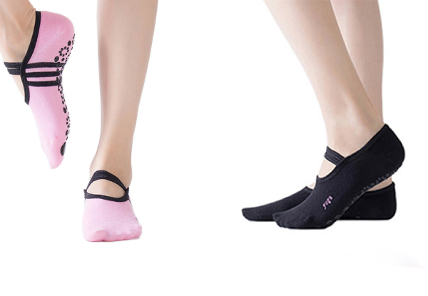 One Pair of Anti-Slip Yoga Ballet Socks - Two Colours Available & Option for Two Pairs