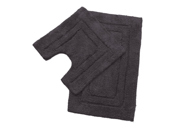 2200GSM Two-Piece Tufted Bath Mat Set - Two Colours Available