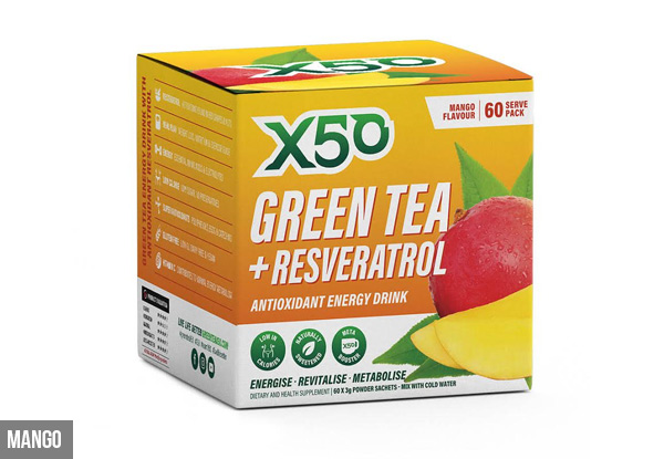 Green Tea X50 60 Servings incl. Bonus Six Servings - 10 Flavours Available