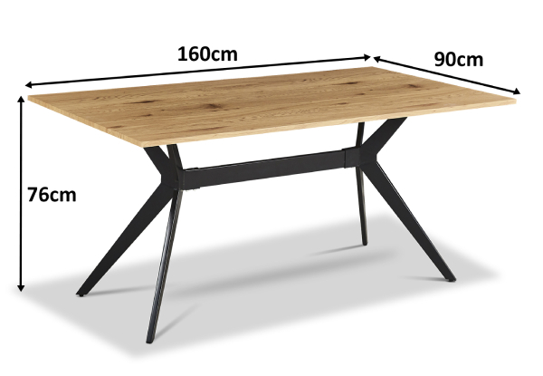 Dining Table with Metal Legs