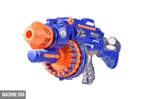 Foam Bullet Toy Gun Soft Blaster Range - Four Styles Available & Option for Foam Bullet Magazine