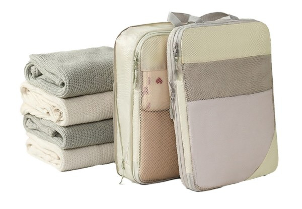 10-Piece Travel Compression Packing Cubes Storage Bag - Two Colours Available