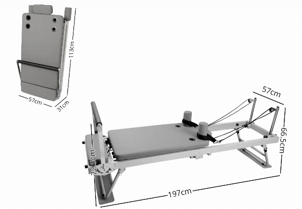 Foldable Pilates Reformer with Headrest - Two Colours Available