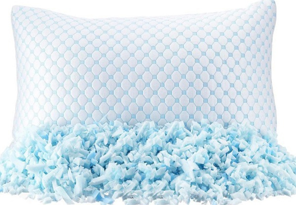 Shredded Memory Foam Cooling Pillow - Two Sizes Available