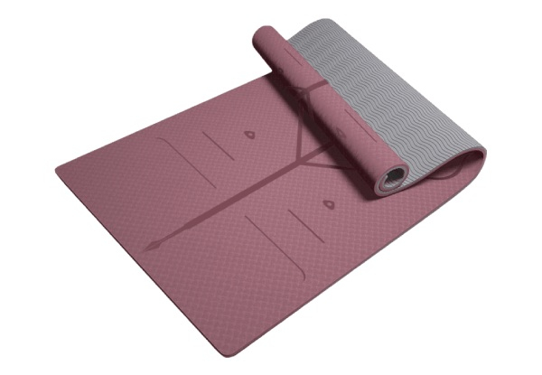 Pilates Yoga Fitness Mat with Alignment Mark - Two Colours Available