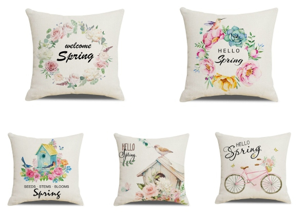 Spring Theme Cushion Cover - Five Styles Available