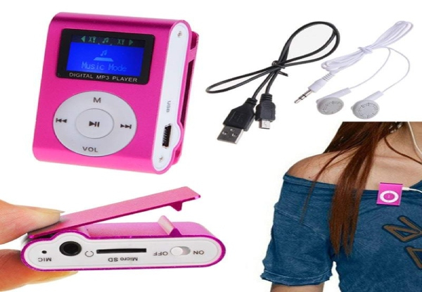 Portable Hot Pink MP3 Player