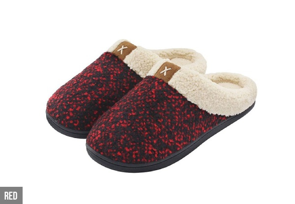 Cosy Memory Foam Slippers - Four Colours & Four Sizes Available