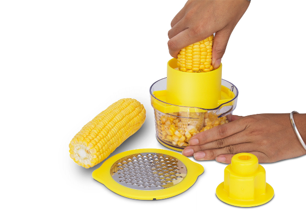 Corn Stripper, Vegetable Grater & Measuring Bowl