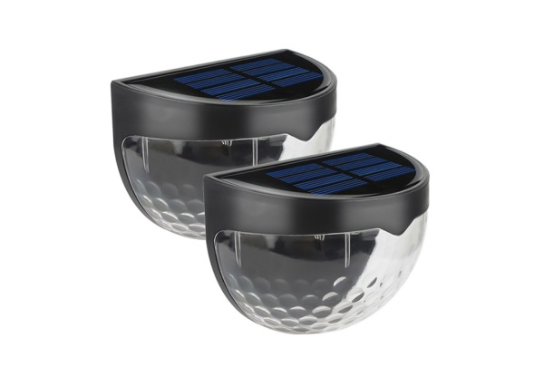 Two-Pack Semi-Circle Solar Garden Wall Lights - Two Colours Available